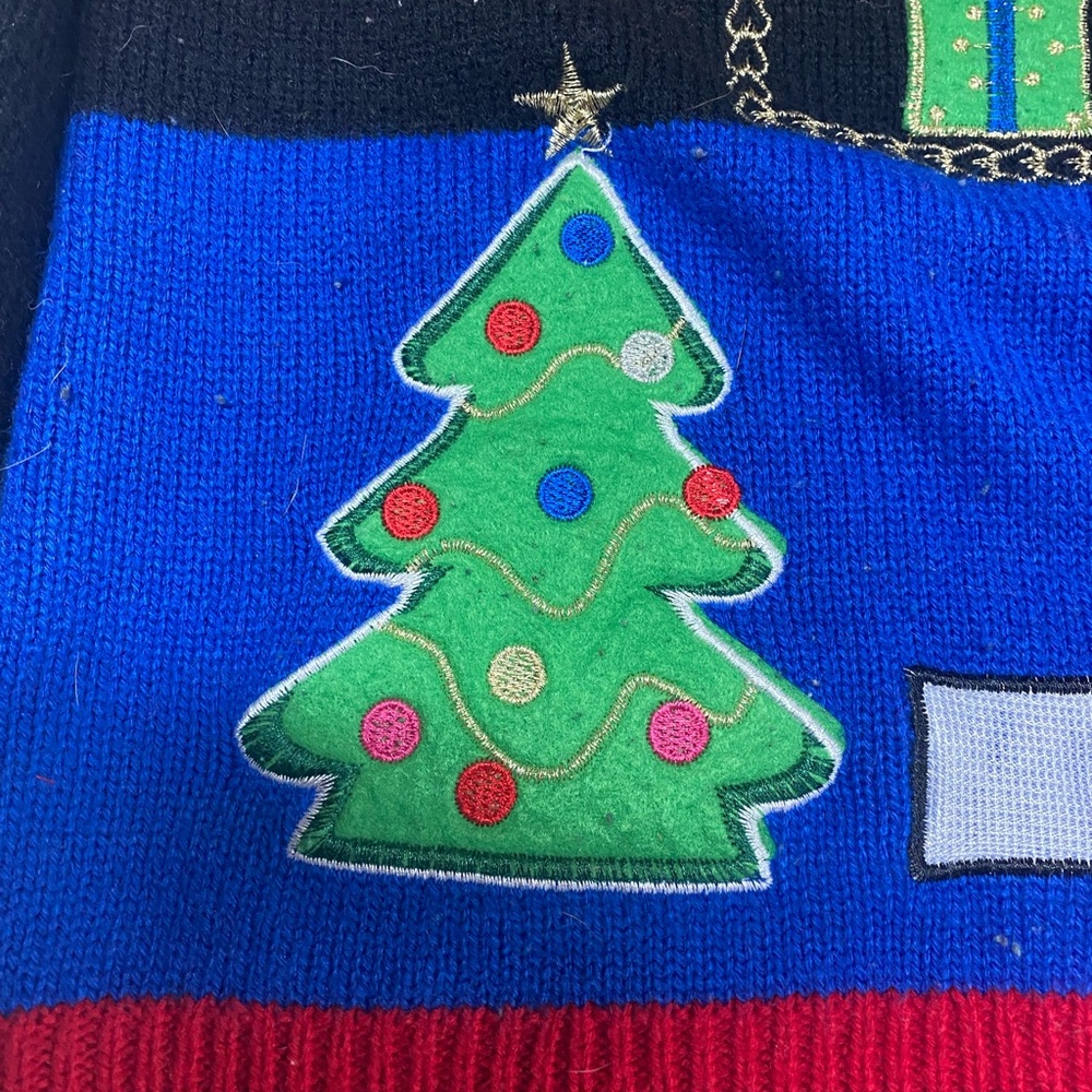 Jolly Sweaters Festive Cat Pattern Christmas Swea… - image 7